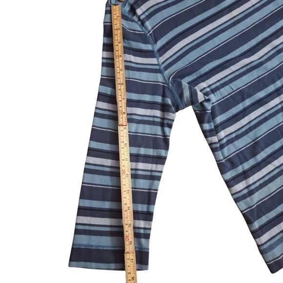 Lauren Ralph Lauren Blue Striped Long Sleeve Blouse size L - Picture 2 of 7